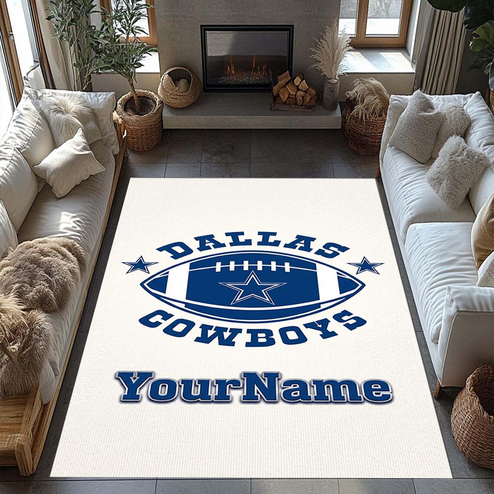 Dallas Personalized Text Floor Mat Perfect for Balcony Study room Decorate room Hallway Anti-slip Rug Office home decor Best for Christmas