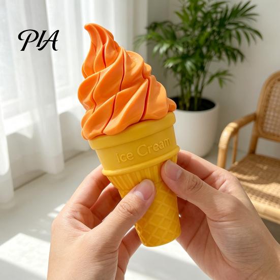 Retractable Ice Cream Cone Telescopic Fidget Toy, Novelty Spiral Swords, Sensory Stress Creative Party Favors Relief Toy for Anxiety, Portable