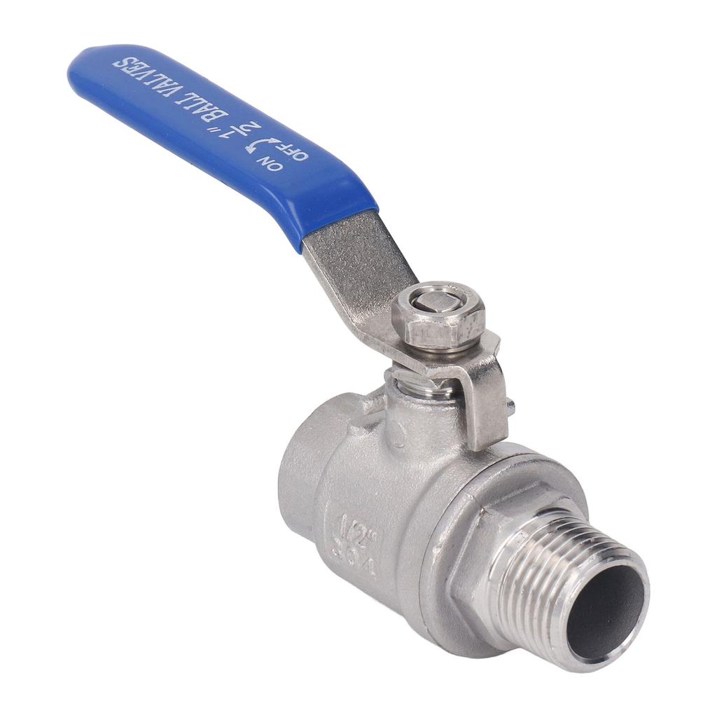 1 2in Male Female Thread NPT Ball Valve Stainless Steel 24mm Outer Diameter Water Shut Off Ball Valve 1000WOG