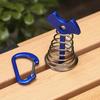 Deck-Anchor Pegs with Carabiners Windproof Tent Rope Tensioner Aluminum Deck Tie Down Spring Tent Stakes Outdoor Camping Fishbone Tent Pegs