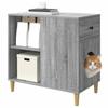 Prolenta Premium Wooden Cat House, Grey, 72 x 42.5 x 70 cm