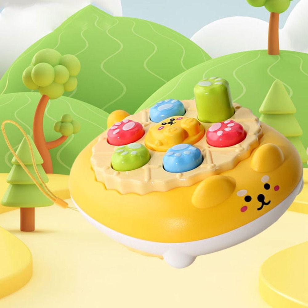 Коричневый медведь Быстрая игра-игрушка для лягушки Портативная консольная игрушка Пузырьковая игрушка для персон Игра-удар кротом для девочек