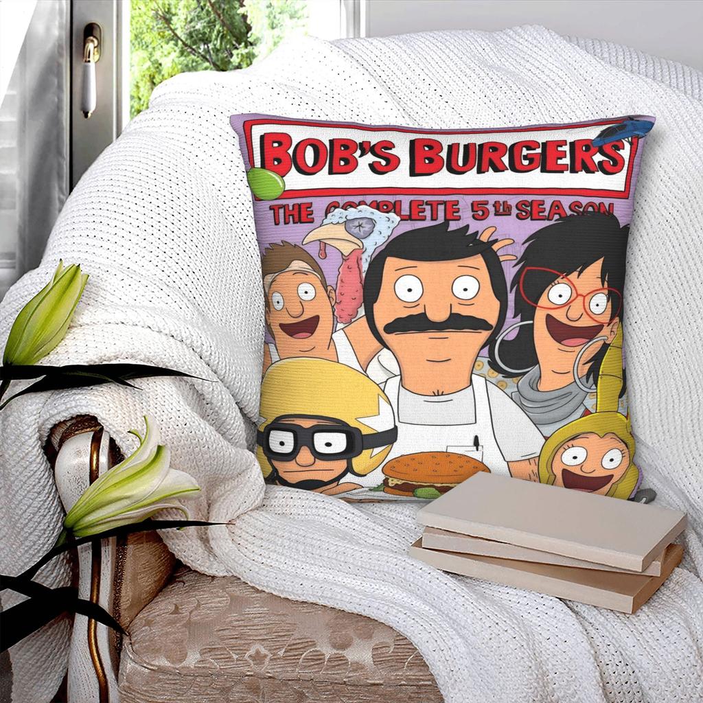 Warm Bed B-Bob Burgers Thanksgiving Decoration Pillowcases Merch Pillow Cover Square Multi-Size
