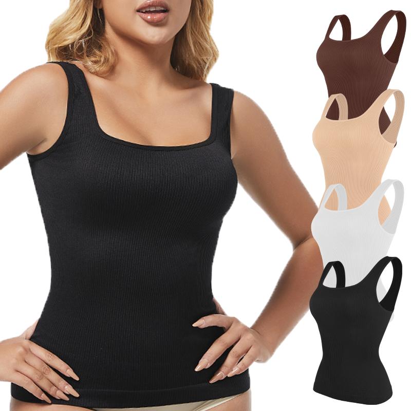 Women Tops Compression Shapewear Tank Tummy Control Camisas Faja Seamless Body Shaper Top Slimming Underwear Waist Trainer Shirt