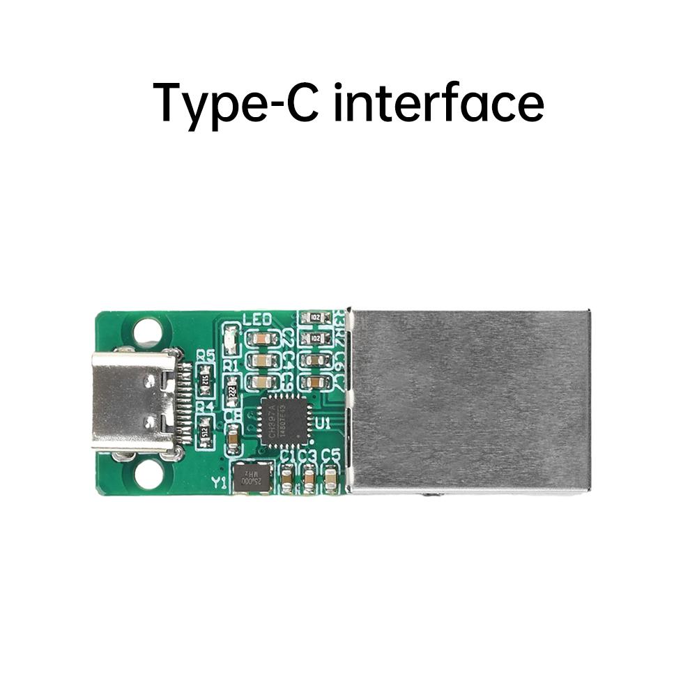 USB / Штыревой разъем / Type C на RJ45 Ethernet-интерфейсный модуль CH397A Модуль USB-Ethernet-интерфейса USB на RJ45
