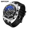 SADNA New Night Light Three -eye, Six Stitches, Quartz Watch Fashion Trend Multi -function Chronograph Calendar Digital Watches
