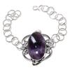 Sage Amethyst Gemstone Handmade 925 Sterling Silver Bracelet 7-8" I0e49