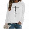 Jesus Christian Hoodie Women Fashion Sweatshirt O-Neck Long Sleeve Hoodie Cross Sweats Pullovers Autumn Winter Hoodies Gifts