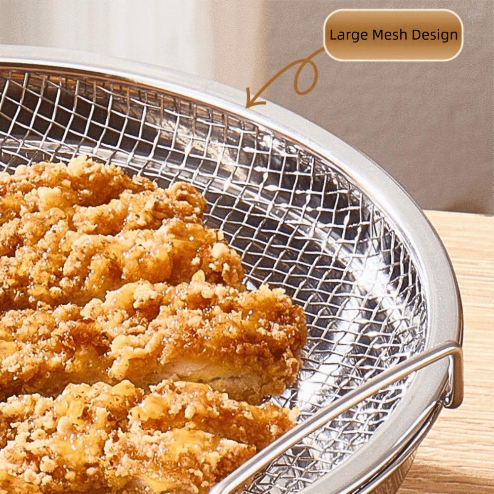 Сетчатый поддон для масла из нержавеющей стали, подставка для стекания жареной пищи, корзина для стекания аэрофритюрницы, закуска