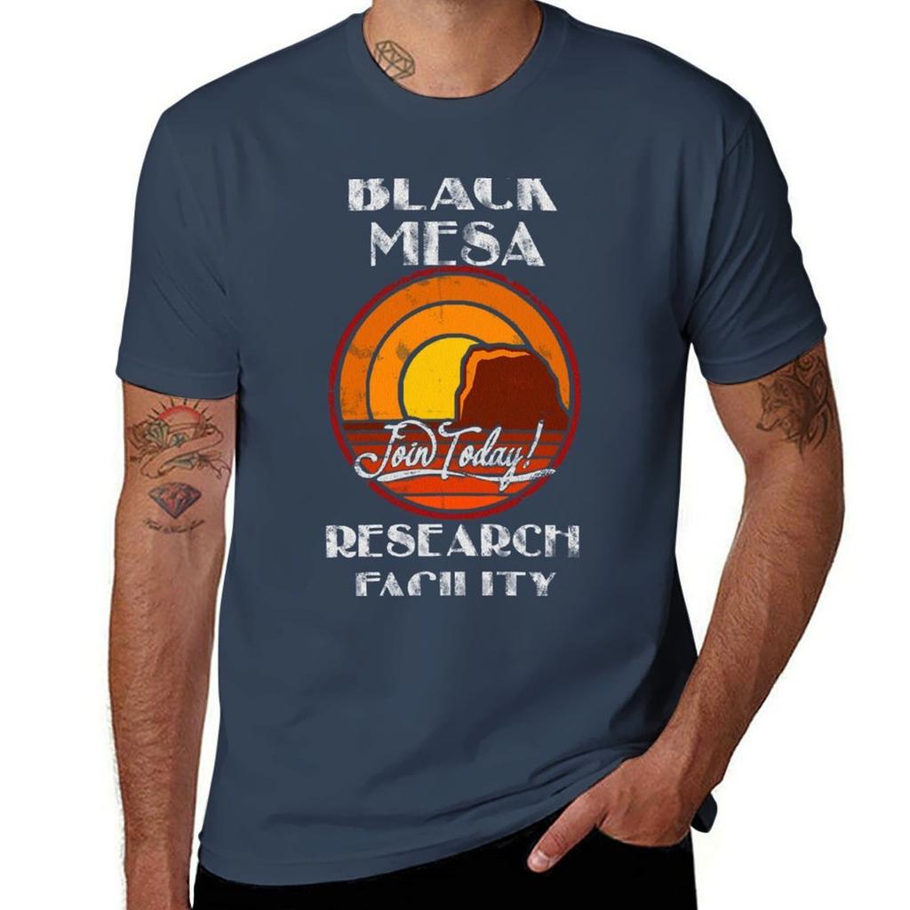 Black Mesa Research Facility Retro Tshirt Holiday Casual Short Sleeve Top