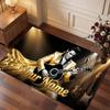 Elvis Presley Personalized Crystal Velvet Carpet, Customized Name Text Soft Anti‑Slip Rug for Living Room Bedroom