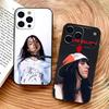 Чехол для телефона singer B-Billie Eilish для iPhone 17,16,15,14,13,12,11,Plus,Pro,Max,Plus,XS, мягкий чехол Черный силикон