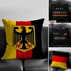 Почетный Гордый Флаг Германии Черно-красно-желтый Наволочка Чехол для подушки Противопылевой Клещ Невидимая молния Шелковистый плюшевый чехол