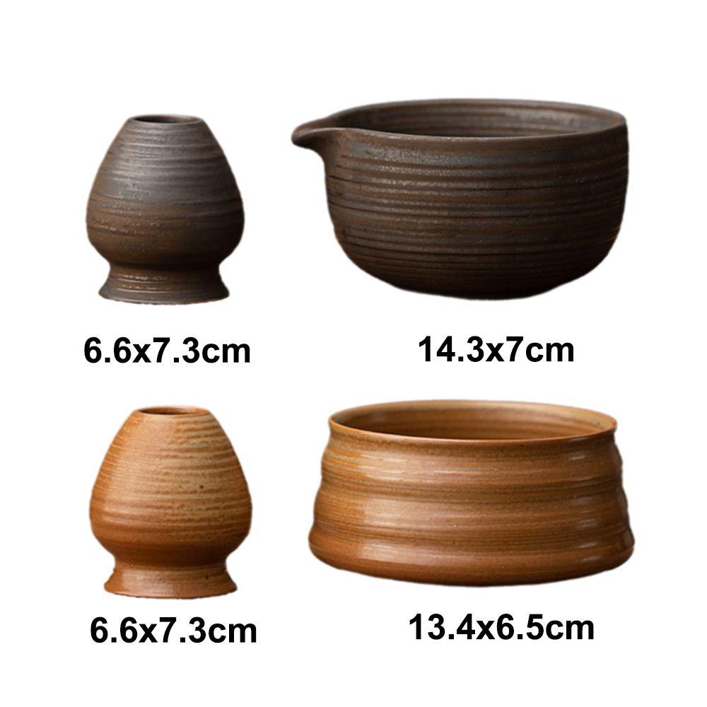 2PCS Ceramic Matcha Holder Japanese Matcha Whisk Stand Holder Traditional Matcha Brewing Cup Gifts
