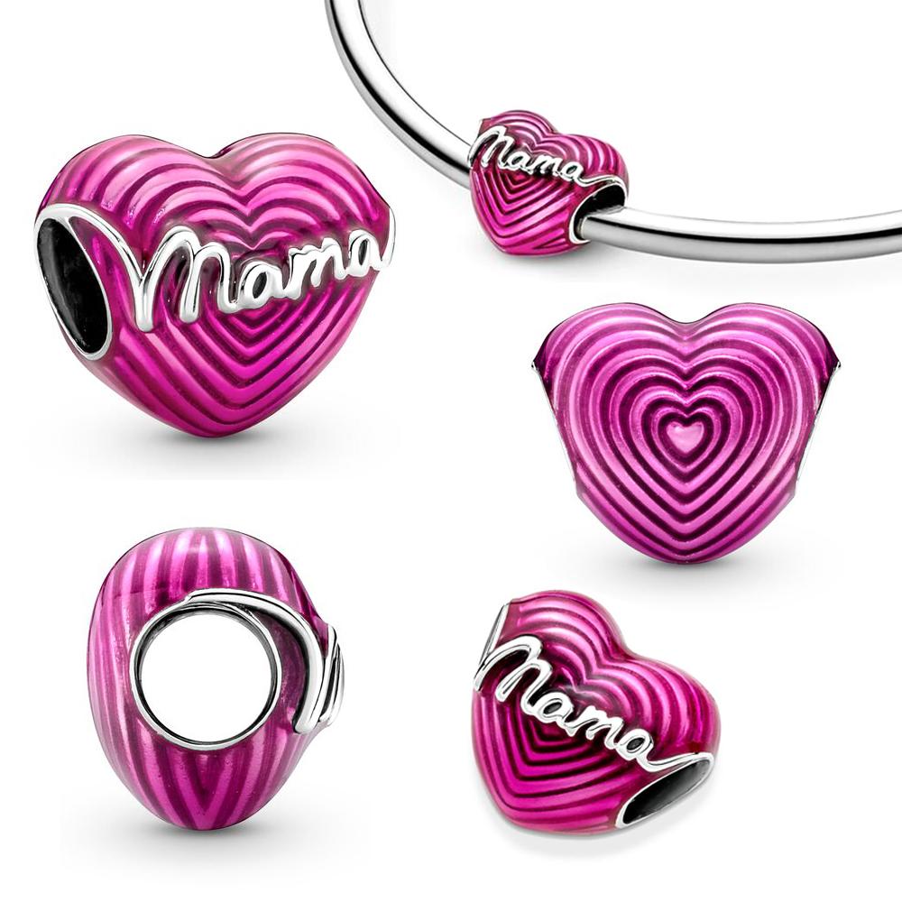 День матери, спасибо, сердце мамы, очаровательное сердце, излучающее любовь, модное ювелирное изделие в виде сердца мамы, изготовление своими руками для женских браслетов, подарок