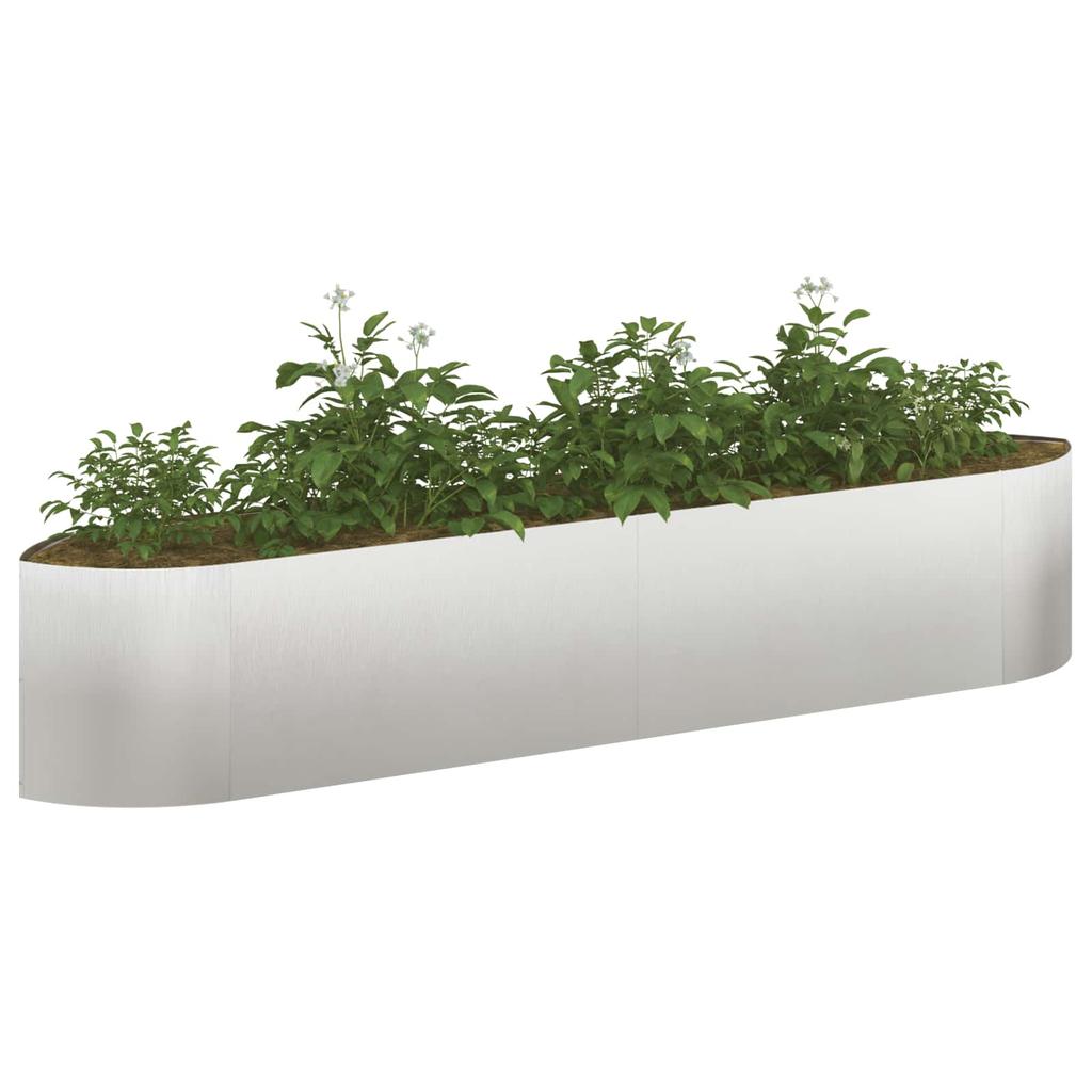 Raised Garden Bed for Outdoor Use Stainless Steel 220 x 40 x 40 cm Steel
