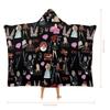 Music Singer Friend Print Pattern Soft Flannel Thermal Hooded Blanket Home Outdoor Office Essential Blanket