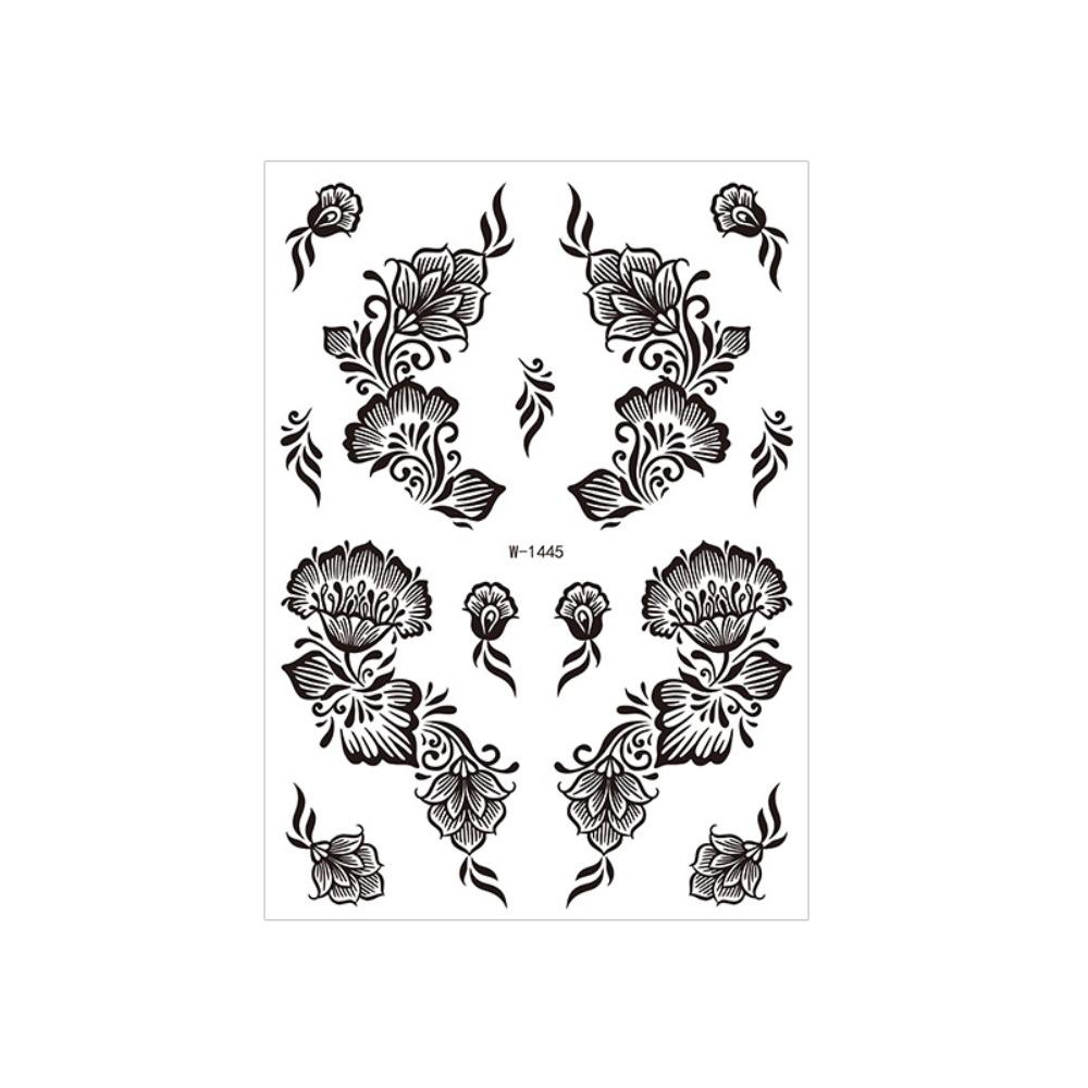 India Mehndi Flower Henna Temporary Tattoo Body Art Sticker Finger Hand Legs Arm