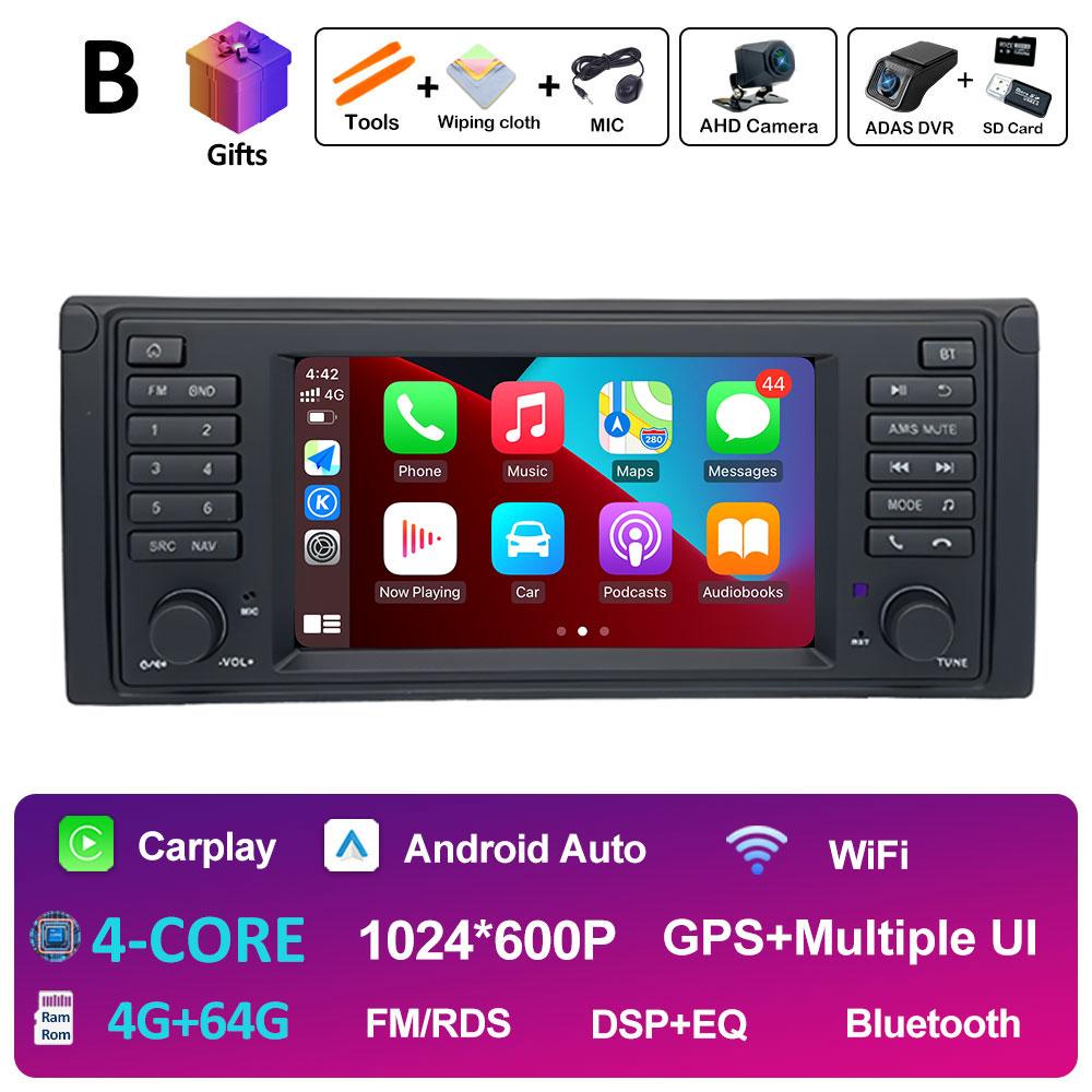 For BMW E39 GPS Navigation Wireless Carplay Autoradio 2.5D Touch Screen Car Video Radio Multimedia Player Android Auto Head Unit