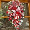 Christmas Wreath Candy Upside Down Tree Artificial Xmas Ornament Upside Down Artificial Christmas Tree for Front Door