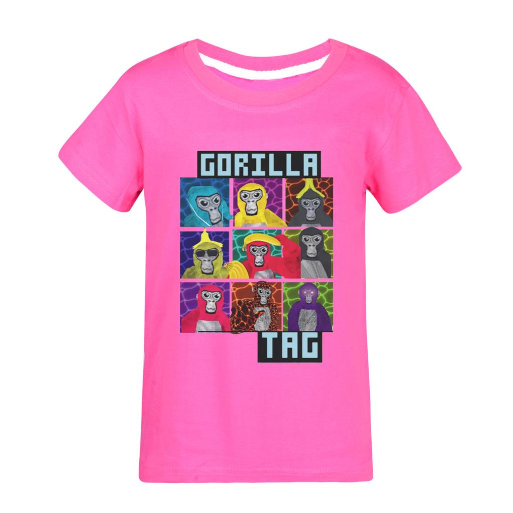 New Gorilla Tag Tshirt Kids Cartoon Monkey Clothes Teenager Boys Short Sleeve Tops Baby Girls Casual Clothes Children Summer Tee