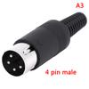 DIN Plug Socket Connector 3/4/5/6/7/8 PIN Male/Female Chassis Cable Mount