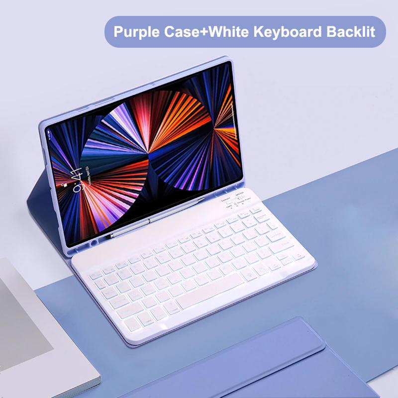 Case Keyboard For iPad Air Pro 11 13 2024,For iPad 10.2 7/8/9th 10th Generation Air 4 5 Pro 11 12.9 Cover With Backlit Keyboard