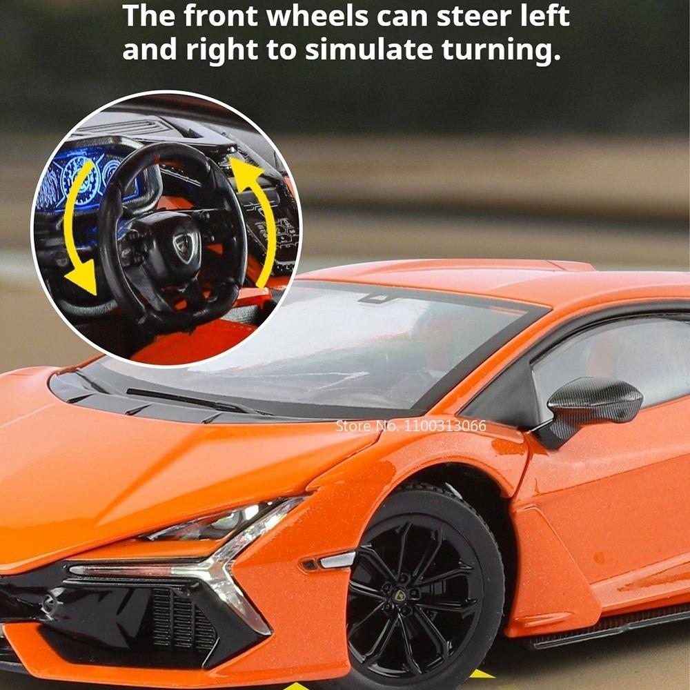 1:24 Lambor Revuelto GT Toys Models Cars Wheel Pull Back Miniature Vehicles with Light Sound Miniature Model Collect Souvenirs