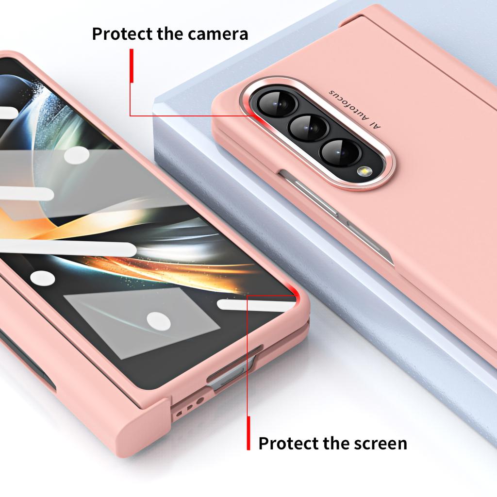 Простой матовый защитный чехол на весь корпус для Samsung Galaxy Z Fold4 5g Fold 4 Zfold4, пленка из закаленного стекла S, держатель для ручек