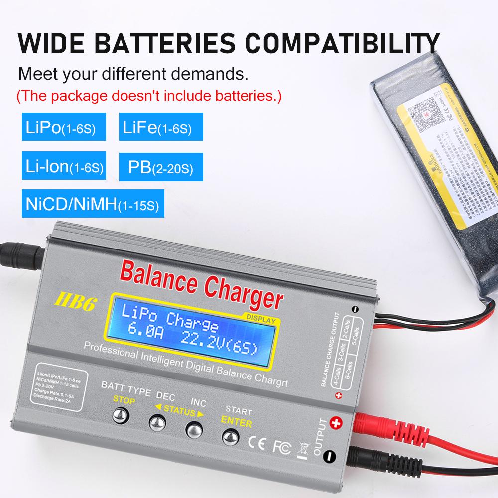 imax B6 80W Digital RC Balance Charger Discharge for LiPo NiMH NiCd LiFe Pb Battery Lipro Charger+ 15V 6A Adapter Optional