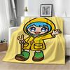 Cute Cartoon L-luce Throw Lightweight 240g Flannel Blanket Soft Skin-friendly for Summer Cooling