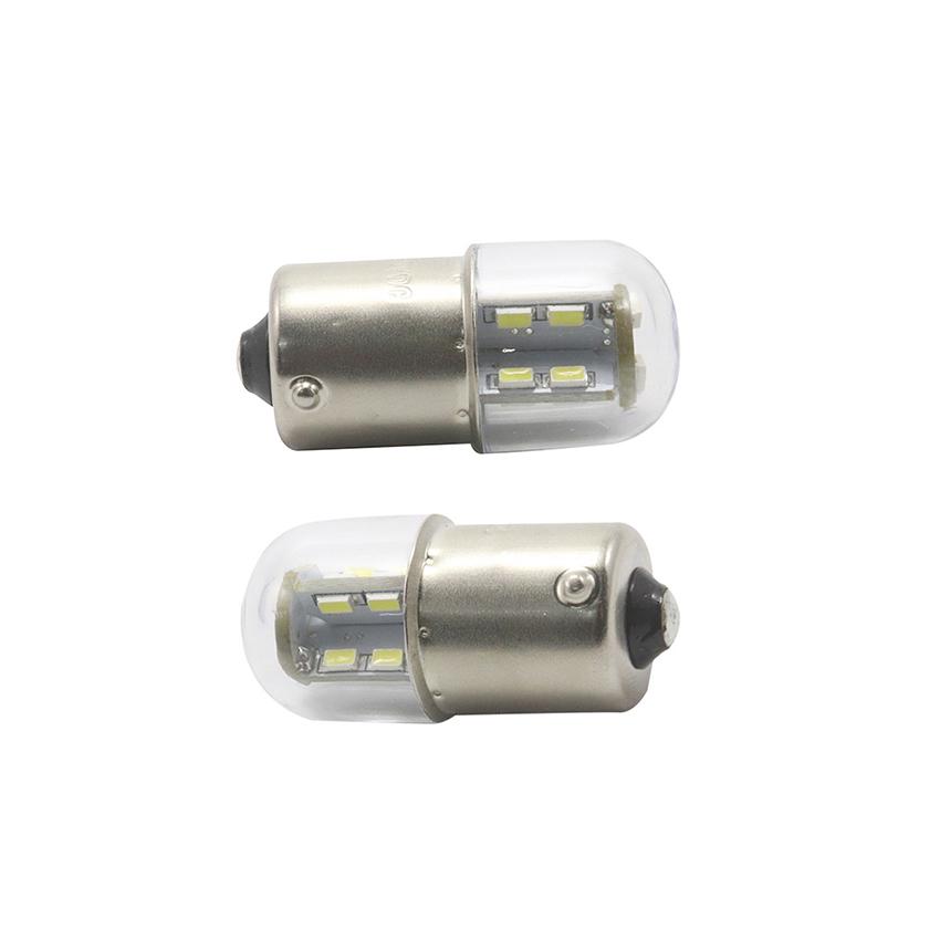 2pcs Motorcycle Led Lights 1156 BA15S G18 R5w R10W 6V 12v 24V Auto Bulbs Equipment Indicator 2W Chips Signal Lamp Dome Lights 6