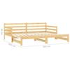 Daybed Pull out Solid Pine Wood 2x(90x200) cm