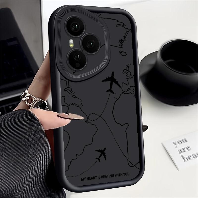Мягкий ТПУ чехол для телефона с узором авиалиний Для Honor 400 Pro 200 Pro X8c X9c Smart X6a X6b X6c Magic7 Lite Силиконовый защитный чехол