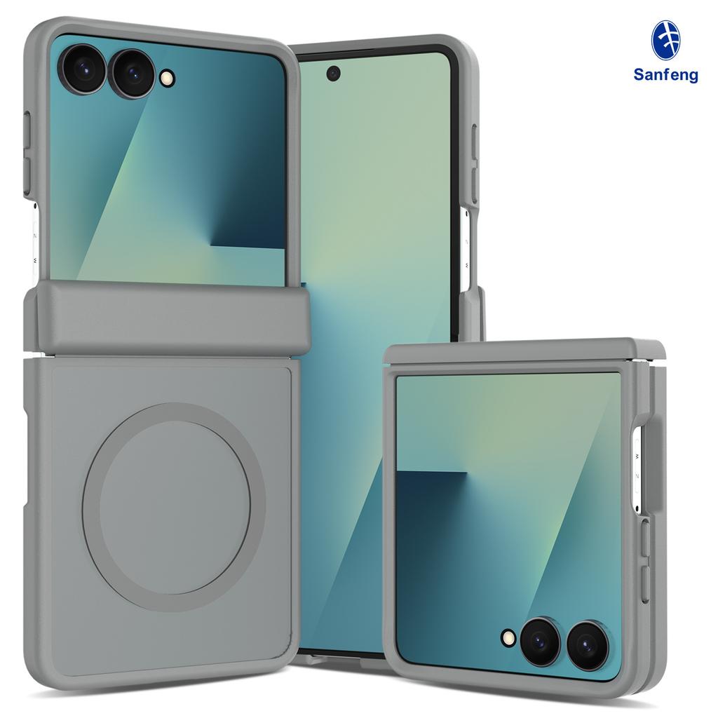 Универсальный чехол с вращением для складного телефона Samsung ZFlip8 (верхний и нижний экран), совместимый с ZFlip7, с магнитной застежкой