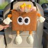 Car Trash Can Tissue Box Cartoon 2-in-1 Car Umbrella Storage Bin Auto Seat Back Hanging Storage Bag Backseat Cup Holder Holder