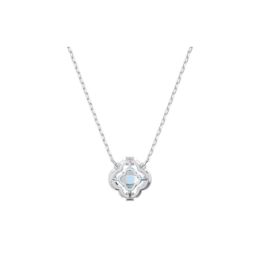 Swarovski Женское колье Una с родиевым покрытием и кубическим цирконием, синее 5642927
