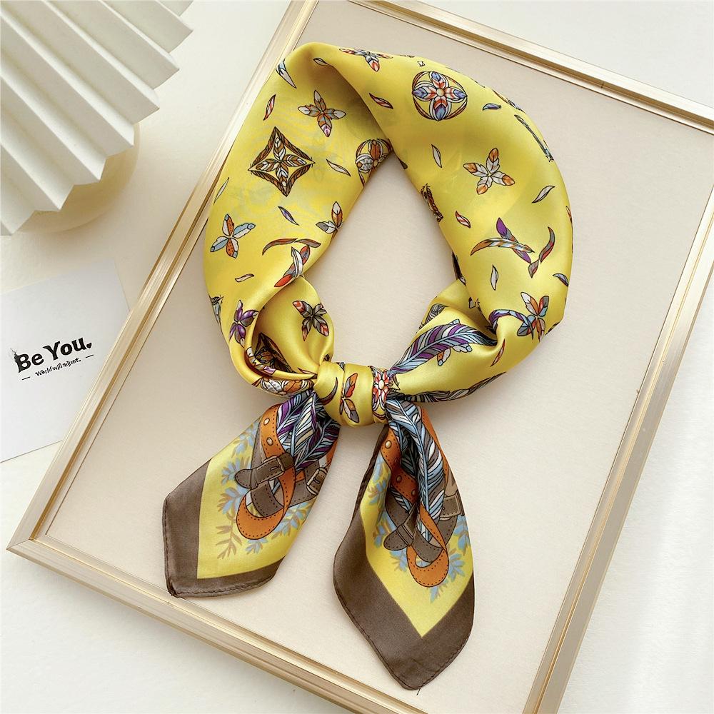 Fashion Decoration Scarf Hairband Tie Hair 70 Small Square Scarf Silk Scarf Women'S Spring And Autumn Versatile Small Scarf Professional Scarf