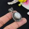 Rainbow Moonstone Gemstone 925 Sterling Silver Jewelry Pendant 2.76" KG-95