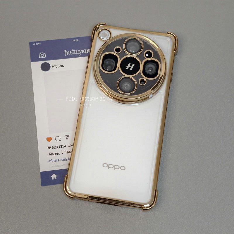 For OPPO Find X9 Ultra Case Luxury Electroplated Transparent Air Bag Silicone TPU Cover For OPPO Find X9Ultra Bumper Funda