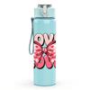1PC Love Bold Pink Retro Letter Print 750ml Color Plastic Sports Water Bottle Leakproof Flip Straw Lid Suitable for Sports Office Home Use