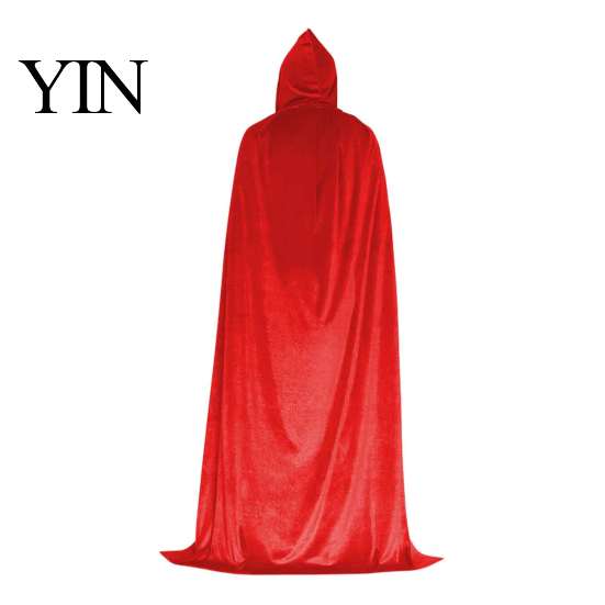 Unisex Hooded Cloak for Halloween Adults Cloak, Velvet Vampire Wizard Cape, Renaissance Masquerade Party Outfit Prop Medieval Costume Witch