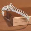 Zircon Crystal Bridal Crown Shiny Rhinestone Headband Diadem Wedding Hair Jewelry  For Birthday