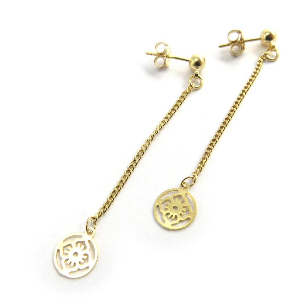 Les Trésors De Lily [M9491] - Gold Plated 'Carmen' Earrings - 55x8 Mm