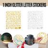 10 Sheets Glitter Letter Stickers Self Adhesive Waterproof Alphabet Number Vinyl Stickers Small Mailbox Decals for Water Bottle Window