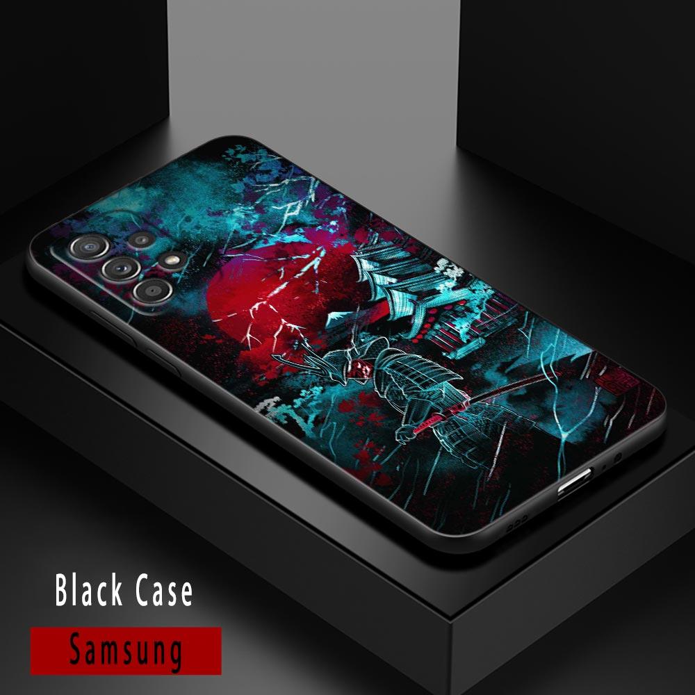 Чехол для Samsung Galaxy A72 A52 A53 A71 A91 A51 A42 A41 Note 20 Ultra 8 9 10 Plus Чехол Красное Солнце Японский Самурай Демон Искусство Аниме