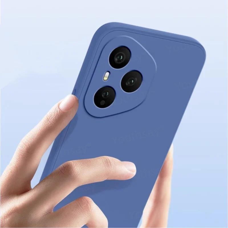Оригинальный чехол из жидкого силикона для телефона Honor 400 400Pro 400Lite 5G, конфетного цвета, TPU, противоударный, защитный, мягкая задняя крышка