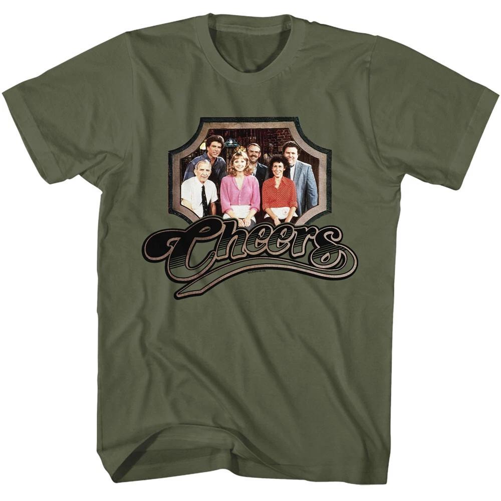 Cheers TV Show Cast Color Plaque Photo Men's T Shirt