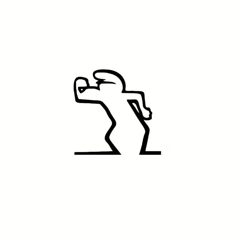 Minimalist La Linea Switch Sticker Cartoon Character Power Switch Decal Line Drawing Design Wall Decor For Home, Office, Cafe