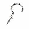 uxcell 40-Piece 46mm Stainless Steel Screw-In Wall Lamp Hooks for Kitchens, Silver